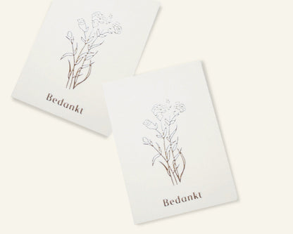 Bedankt Mini Kaartje Greeting Cards - Honeypress Design