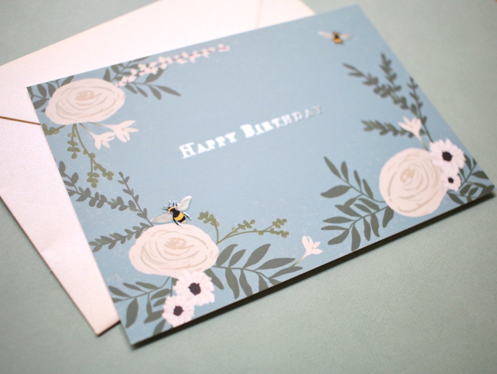 Birthday Flowers Card Greeting Cards - Honeypress Design