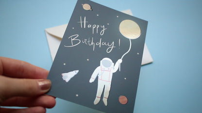 Astronaut Birthday Card