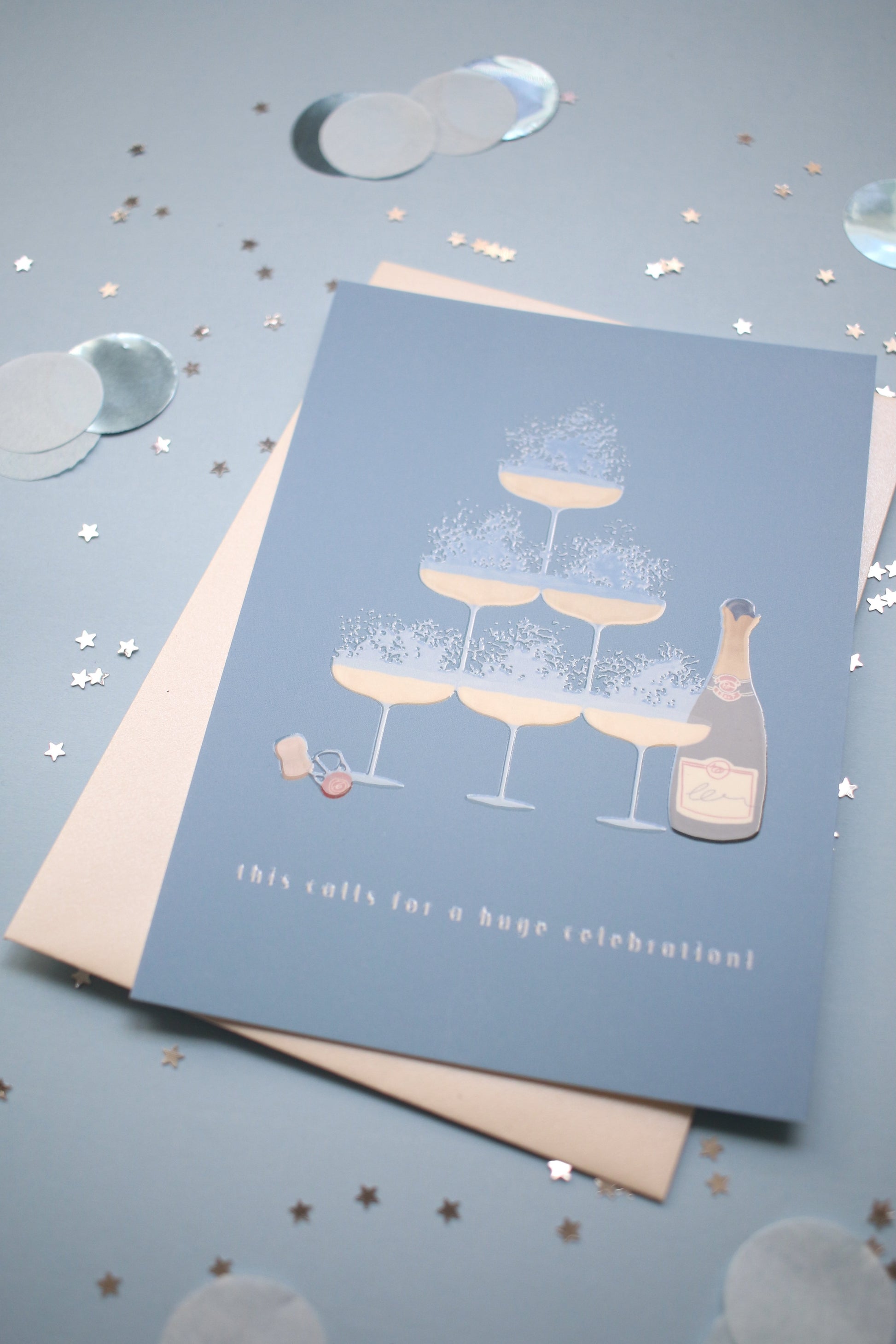 Champagne Huge Celebration Card Greeting Cards - Honeypress Design