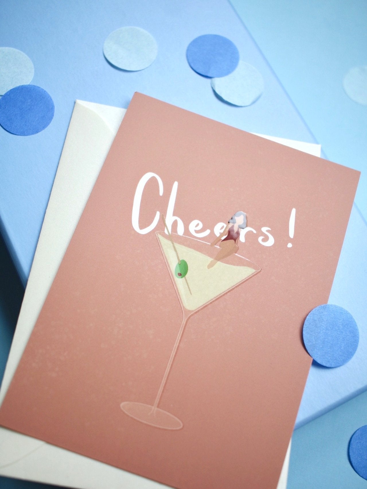 Cheers! Martini Cocktail Card Greeting Cards - Honeypress Design