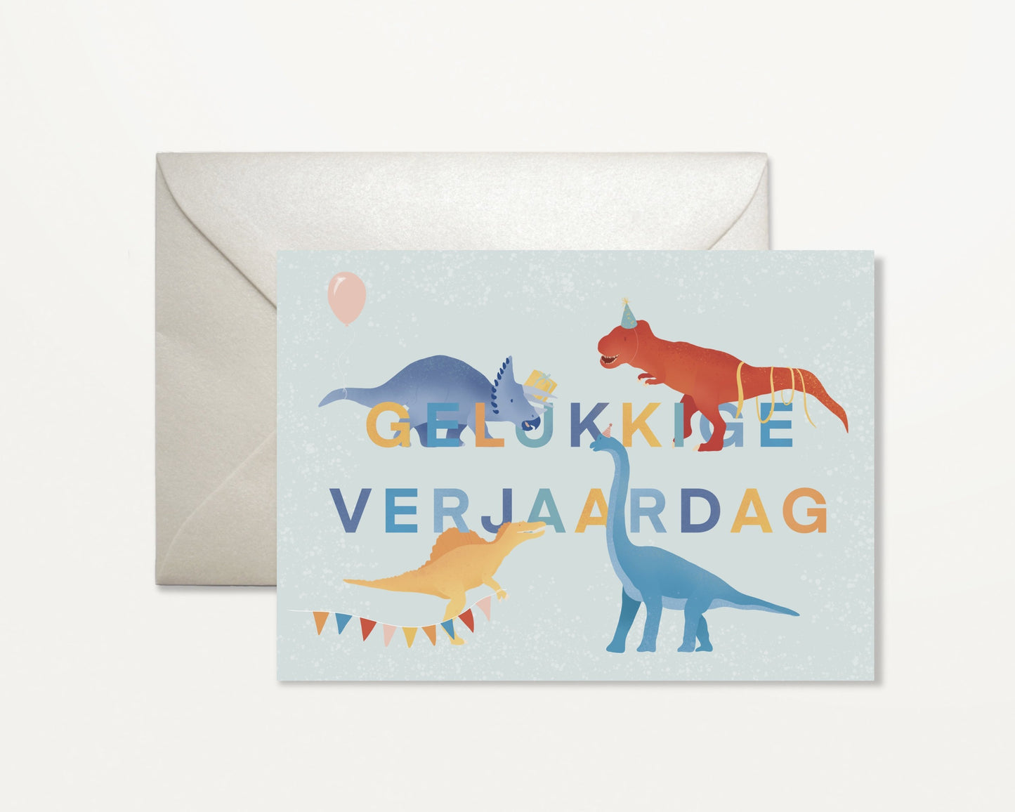Gelukkige Verjaardag Dino's Greeting Cards - Honeypress Design