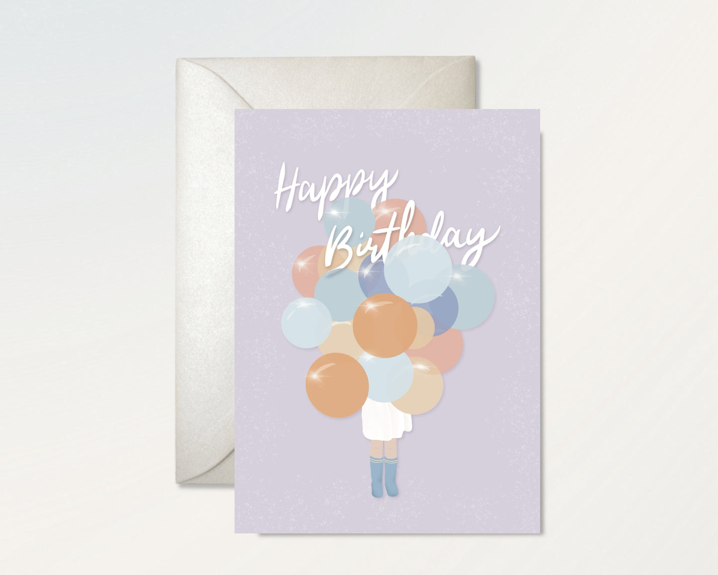 Happy Birthday Balloons Card Greeting Cards - Honeypress Design