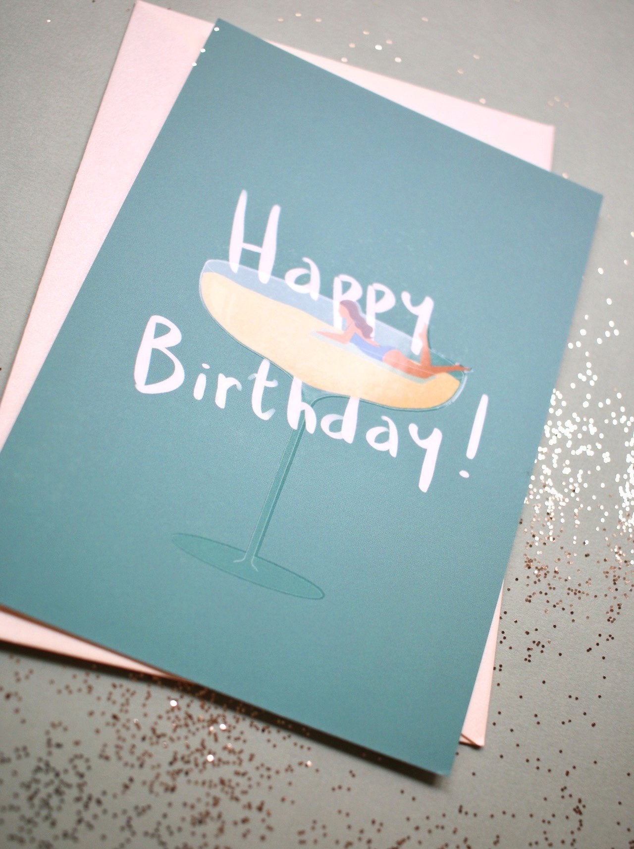 Happy Birthday! Cocktail Card Greeting Cards - Honeypress Design