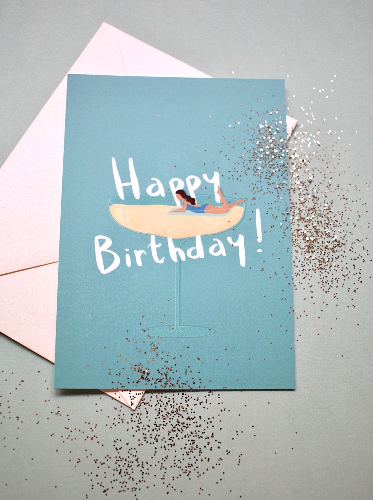 Happy Birthday! Cocktail Card Greeting Cards - Honeypress Design
