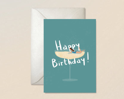 Happy Birthday! Cocktail Card Greeting Cards - Honeypress Design