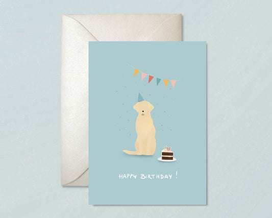 Happy Birthday Golden Retriever Card Greeting Cards - Honeypress Design