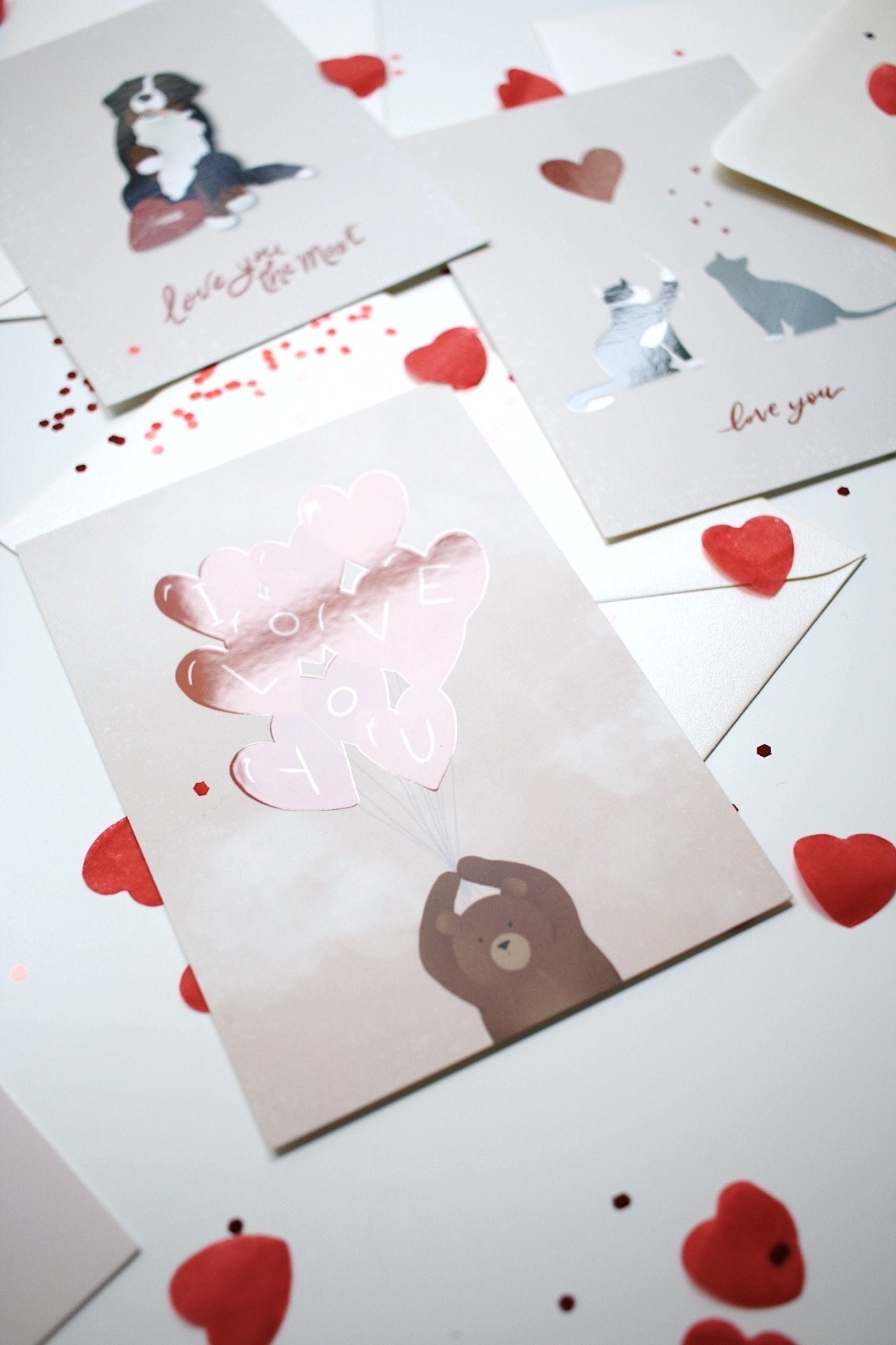Love You Bear Greeting Cards - Honeypress Design