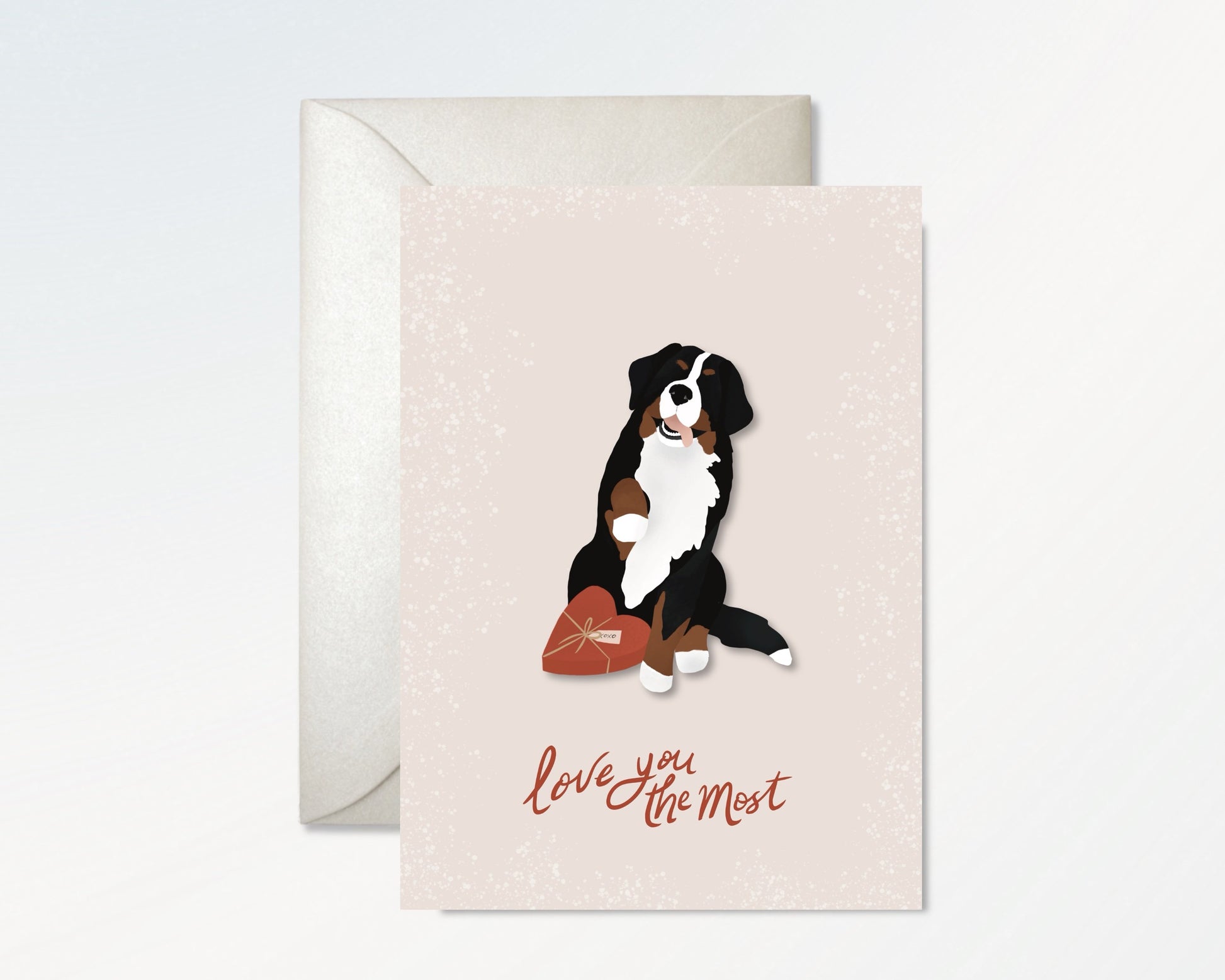 Love You the Most Dog Greeting Cards - Honeypress Design