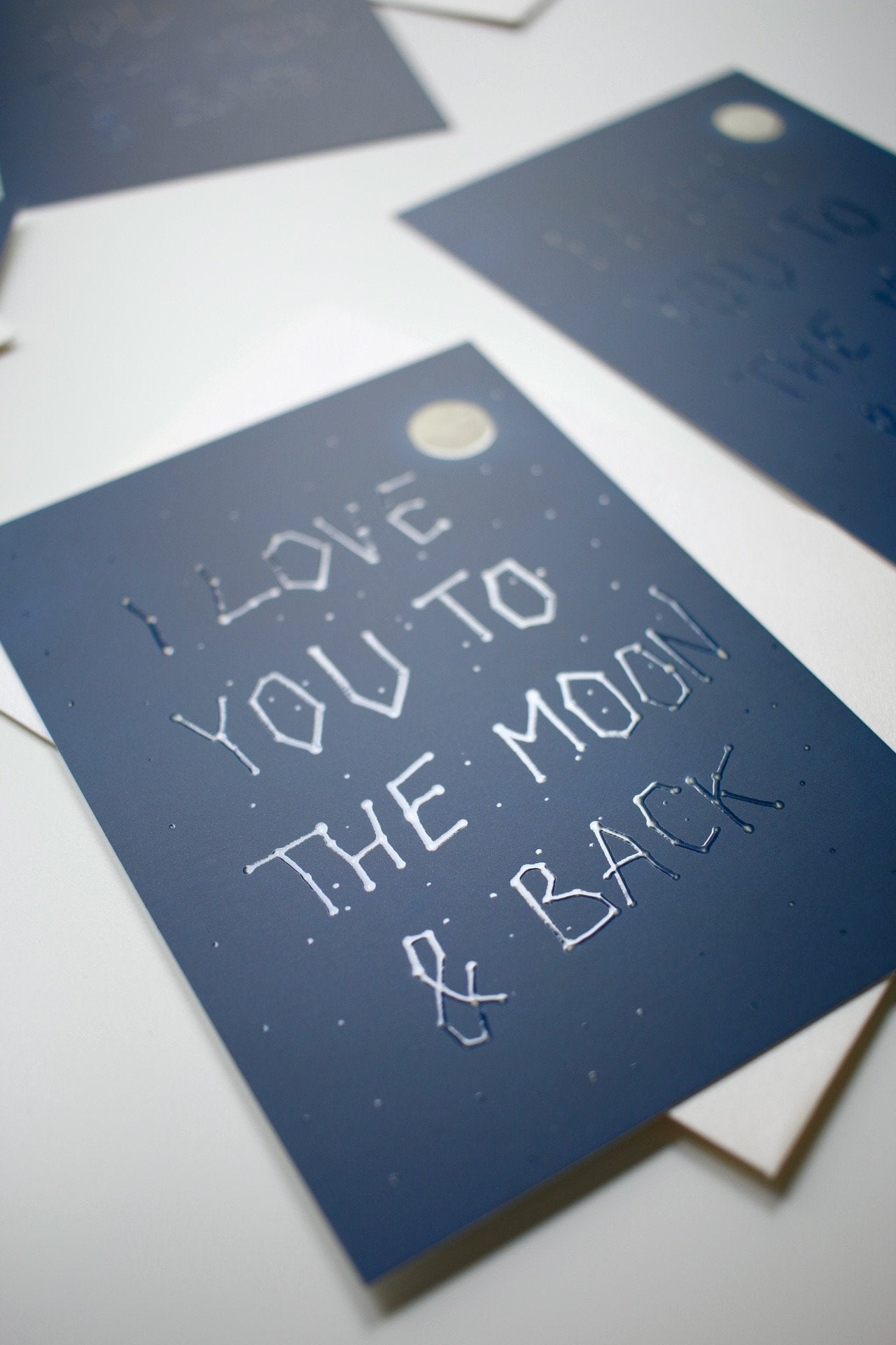 Love You to the Moon and Back Greeting Cards - Honeypress Design
