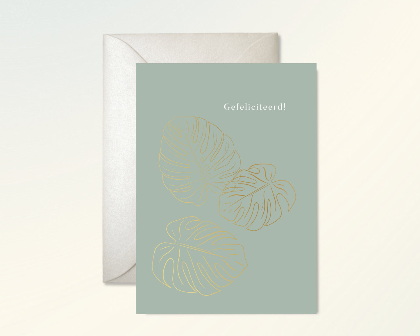 Monstera Gefeliciteerd Greeting Cards - Honeypress Design