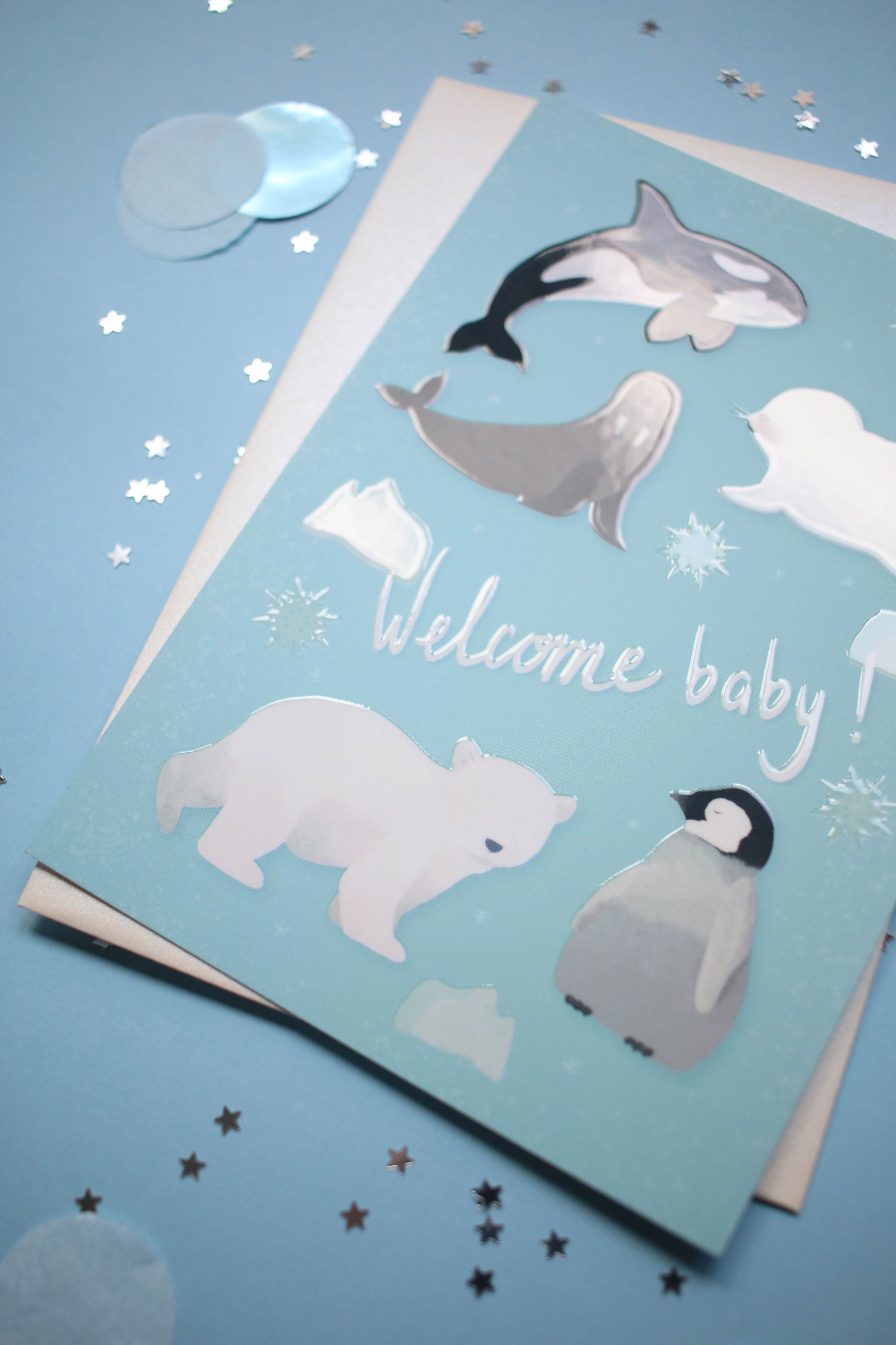 Polar Animals Baby Card Greeting Cards - Honeypress Design