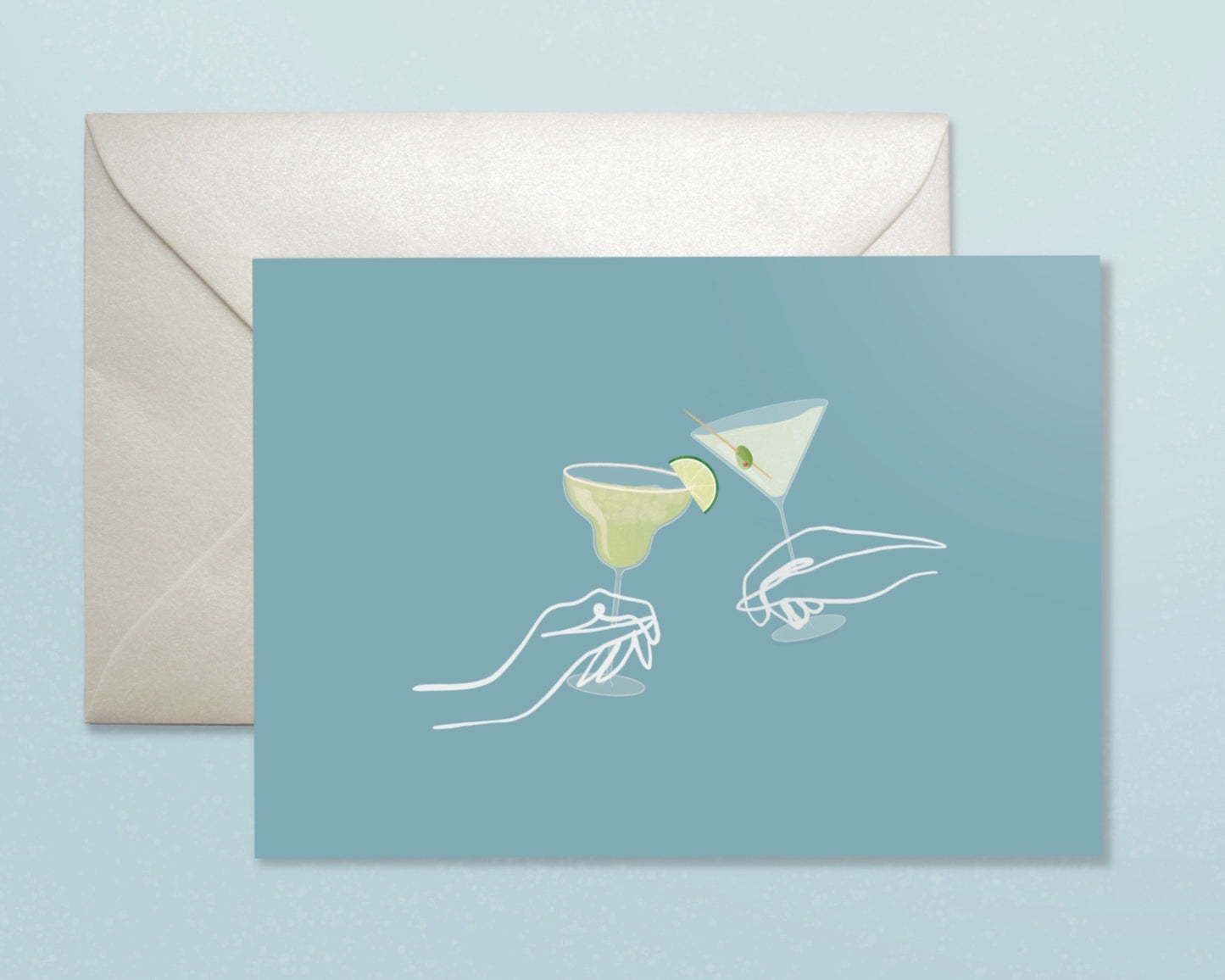 Raise The Glass Card Greeting Cards - Honeypress Design