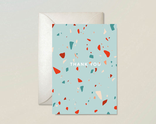 Terrazzo Thank You Card Greeting Cards - Honeypress Design