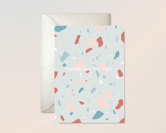 Terrazzo Thinking Of You Card Greeting Cards - Honeypress Design