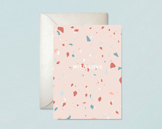 Terrazzo With Love Card Greeting Cards - Honeypress Design