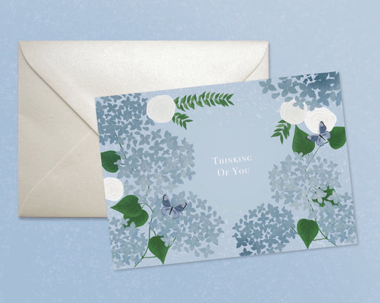 Thinking Of You Hydrangeas Card Greeting Cards - Honeypress Design
