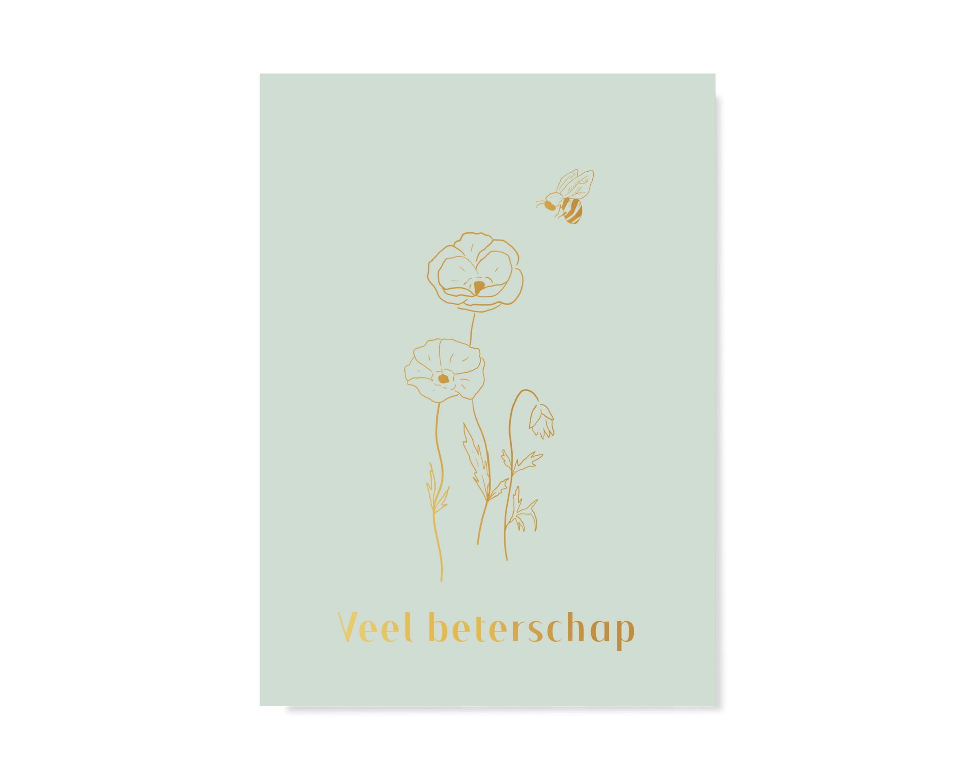 Veel Beterschap Mini Kaartje Greeting Cards - Honeypress Design