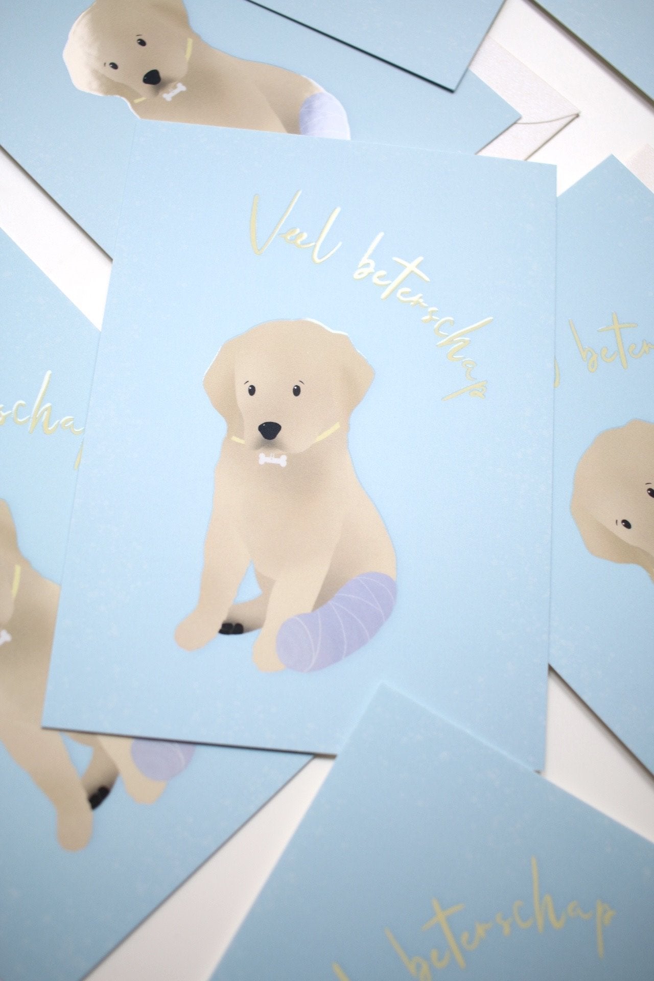 Veel Beterschap Puppy Greeting Cards - Honeypress Design